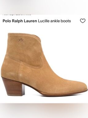 Ralph Lauren Lucille Suede Ankle Booties - Tan Suede